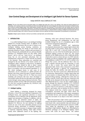 Portada del documento PDF - Diseño y Desarrollo Centrado en el Usuario de un Interruptor de Luz Inteligente para Sistemas de Sensores